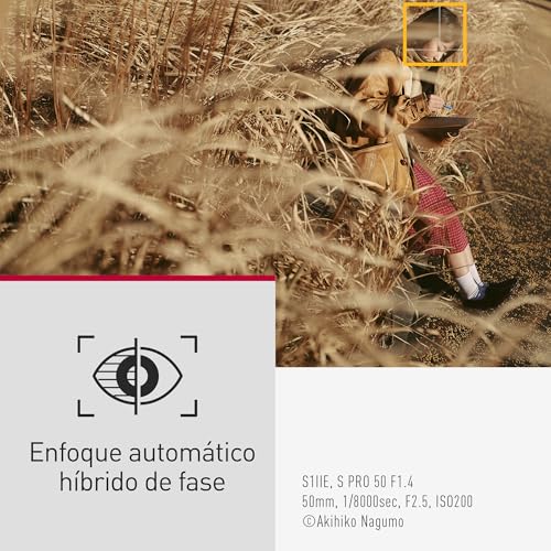 Panasonic LUMIX S1IIE Cámara Sin Espejo de Fotograma Completo, 24MP, Cs4K 60p Área Completa, Video 6K 30p Open Gate, I.S. Activo, Grabación 4:2:2 10 bit, Montura L, DC-S1M2ESE