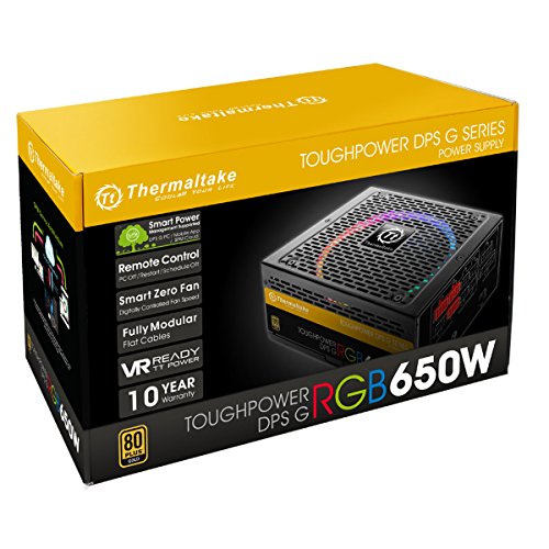 Thermaltake Toughpower DPS G RGB - Fuente de alimentación 650W, Color Negro