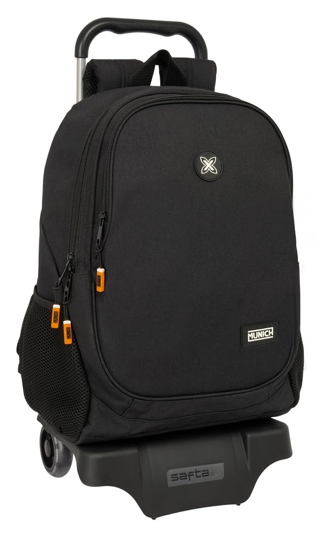 Safta MUNICH LAGOON - Mochila Escolar Grande con Carro 905, Ideal para Niños de Diferentes Edades, Cómoda y Versátil, Calidad y Resistencia, 32x16x44 cm