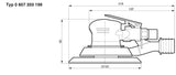 Bosch Professional - Lijadora excéntrica neumática (170 W, 12000 rpm, Ø plato lijador 150 mm, en caja)