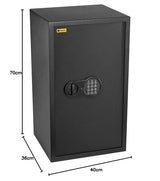 HomeSafe HV70E - Caja fuerte con cerradura electrónica, 70x40x36cm (HxWxD), color negro