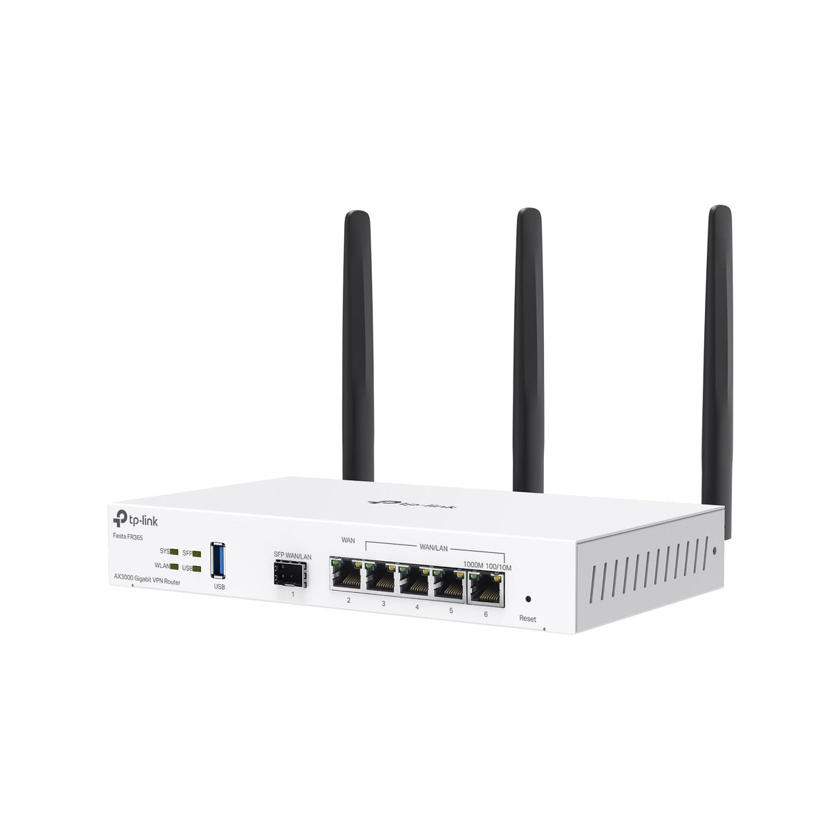 TP-Link Festa FR365 AX3000 Gigabit VPN WiFi Gateway, gestión Gratuita en la Nube, WiFi 6 AX3000, 6 Puertos Gigabit (Incluyendo 1 SFP), 1 Puerto WAN USB 3.0, Calidad de Nivel empresarial