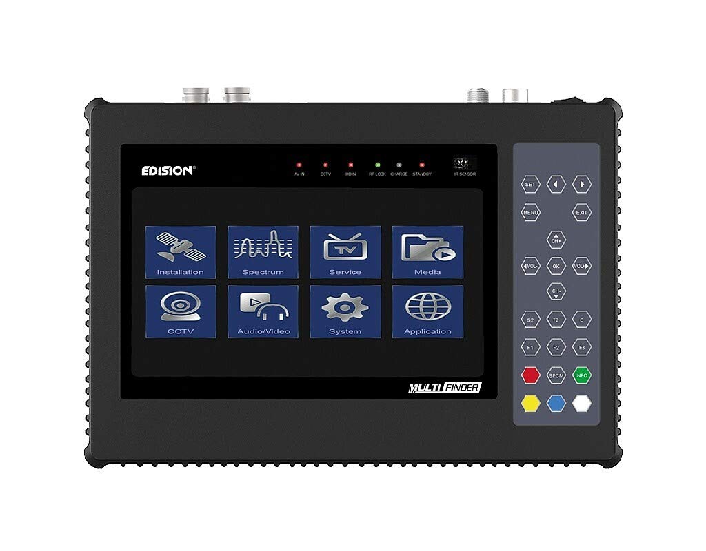 EDISION Multifinder Medidor de señal de satélite DVB-S/S2 terrestre DVB-T/T2 DVB-C (señal H.265/HEVC y probador CCTV)