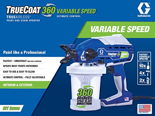 Magnum de Graco 26D527 TrueCoat 360 Variable Speed, pulverizador de Pintura airless con Cable portátil, Modelo UE, Uso doméstico, pequeños proyectos Decorativos (presión máxima 138 Bar)