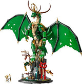 LEGO Ninjago Dragón Guardián - Kit de Maquetas - Figura Articulada de Dragón, Minifigura del Maestro Wu y Base de Exposición con Efecto de Roca - Regalo para Chicos de 14+ Años y Adolescentes 71847