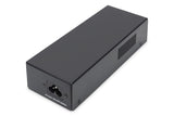 DIGITUS Ethernet PoE++ Inyector - Gigabit - IEEE 802.3bt - 85W presupuesto Power Over Ethernet - Detección automática de Dispositivos PoE - 100m de Alcance - Negro