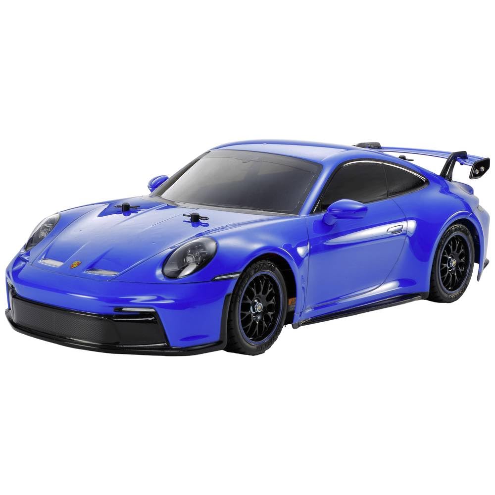 Tamiya 47496 1:10 RC Porsche 911 GT3 (992) Azul TT-02 - Coche Radio Control, vehiculo RC, modelismo, Kit para Montar, Hobby, Manualidades, modelismo RC