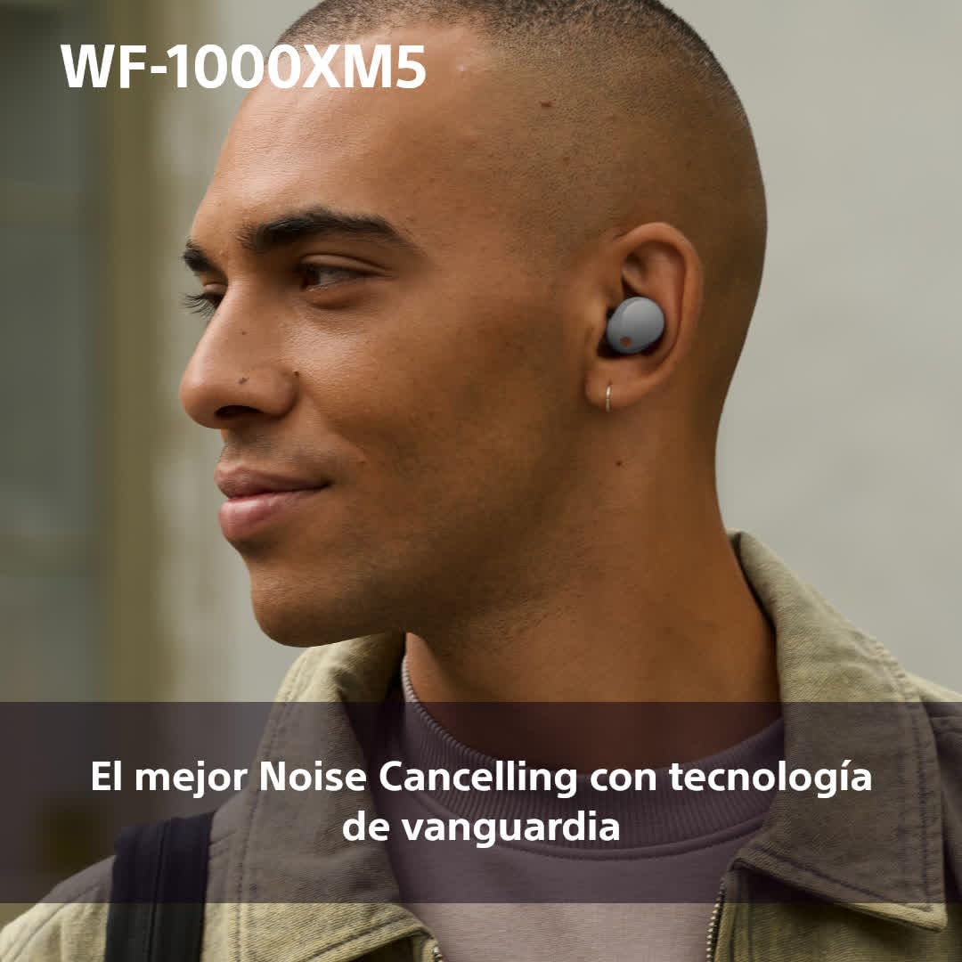 Sony Auriculares inalámbricos con Noise Cancelling WF-1000XM5, Bluetooth, Auriculares in-Ear, micrófono, hasta 24 Horas de batería, Carga rápida, IPX4, Alexa y Google Assitant, iOS y Android - Plata