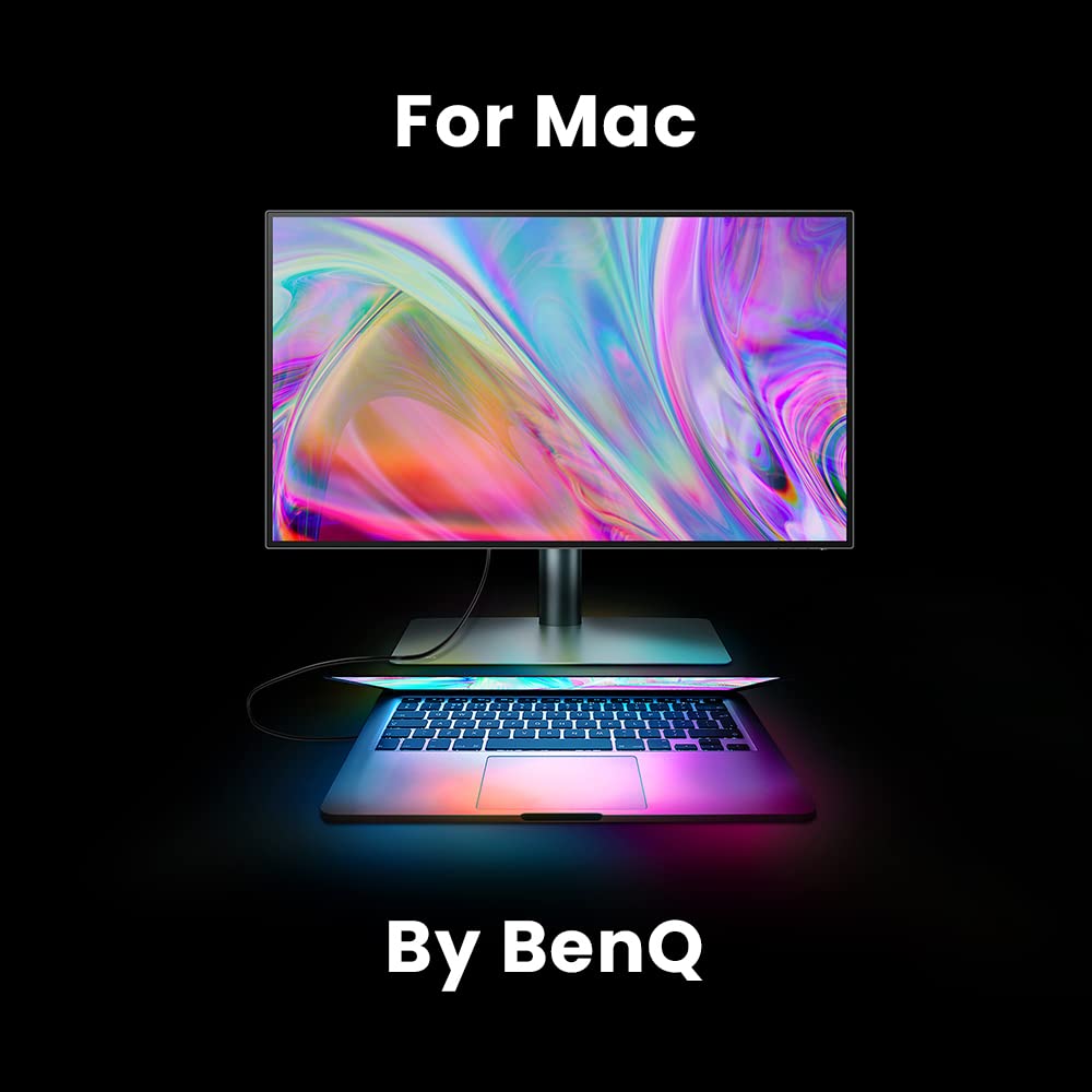 BenQ PD2705U Monitor de diseño (tecnología AQCOLOR, 27 pulgadas, 4K UHD, IPS, color panorámico P3, carga USB-C, DP / HDMI, KVM, altura ajustable) Compatible con MacBook