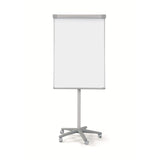 Bi-Office Pizarra Magnética con caballete móvil Smart, rotafolios con ruedas, marco de aluminio de 70 x 100 cm