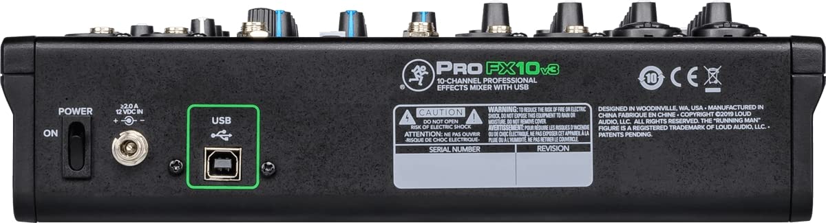 MACKIE ProFX10v3 Mezclador de Efectos Profesional de 10 Canales con USB