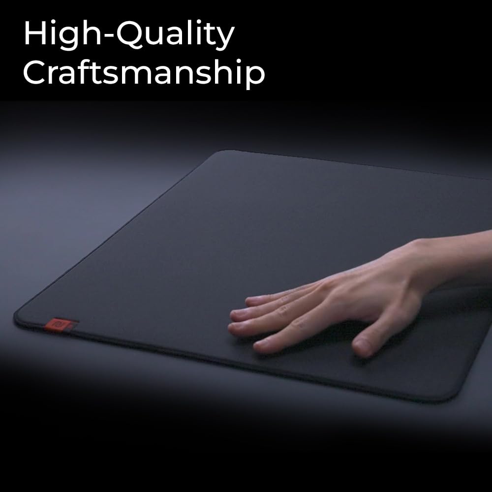 BenQ Zowie H-TR Extra Large Alfombrilla Gaming Esports, Resistente a la Humedad, Deslizamiento consistente y controlado, Base Uniforme de Goma de Alta Densidad más Suave, Bordes cosidos.