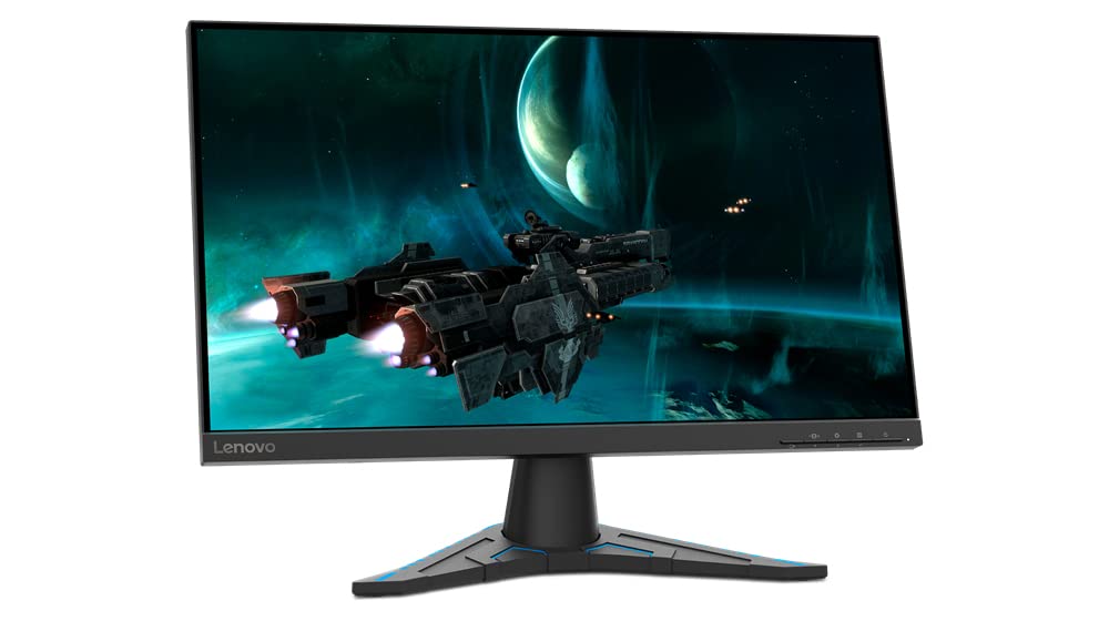 Lenovo G24e-20 - Monitor Gaming 23.8" FullHD (VA, 120Hz, 1ms, HDMI + DP, Cable HDMI, FreeSync Premium, Base Metálica) Ajuste de inclinación - Negro