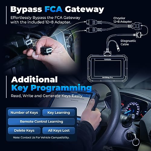 TOPDON Dispositivo de diagnóstico Auto ArtiDiag Pro, codificación en línea&Control bidireccional, diagnóstico Completo del Sistema a Nivel OE, 35+Funciones de Servicio, actualización Gratuita de 2