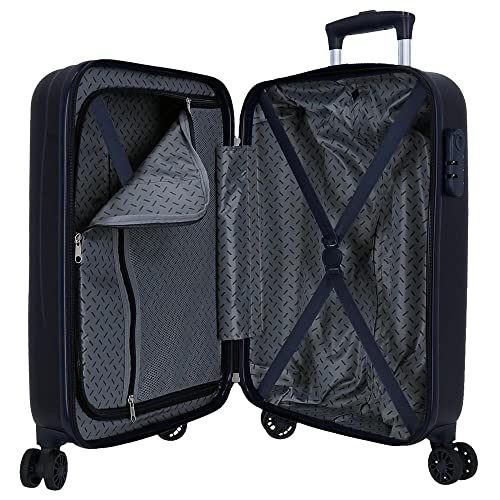 Reebok Portland Juego de Maletas Azul 55/68 cms Rígida ABS Cierre de combinación Lateral 104L 6 kgs 4 Ruedas Dobles Equipaje Mano