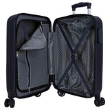 Reebok Portland Juego de Maletas Azul 55/68 cms Rígida ABS Cierre de combinación Lateral 104L 6 kgs 4 Ruedas Dobles Equipaje Mano