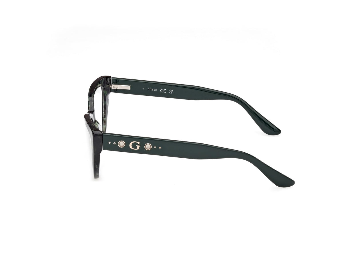 Guess Gu50175 Marcos para Gafas recetadas, 098 Dark Green/Habana, 52/16/140 para Mujer