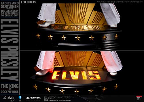 Blitzway Elvis Presley - Estatuilla híbrida de 1/4 a Escala magnífica de Elvis Aaron Presley, 52 cm