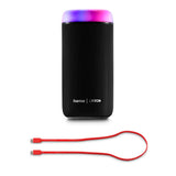 Hama Altavoz Bluetooth 30W, Resistente al Agua IPX4, Efectos de luz LED, 12 Horas de duración de la batería, Caja de música Bluetooth, Negro