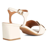 Geox D New Eraklia 50, Sandalias Mujer, Blanco Crudo, 40 EU