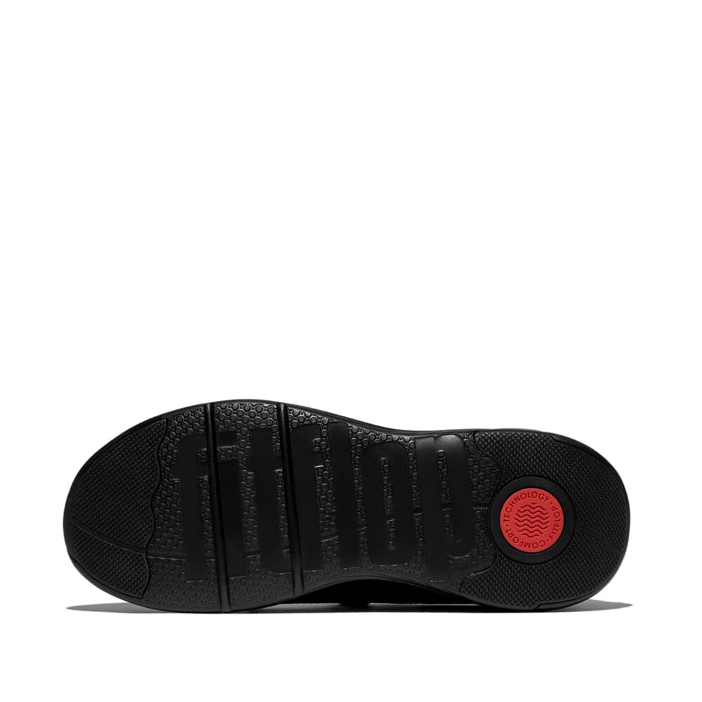 Fitflop Super-q Knit Slip-on Laced Sneakers, Zapatillas Mujer, Black, 38 EU
