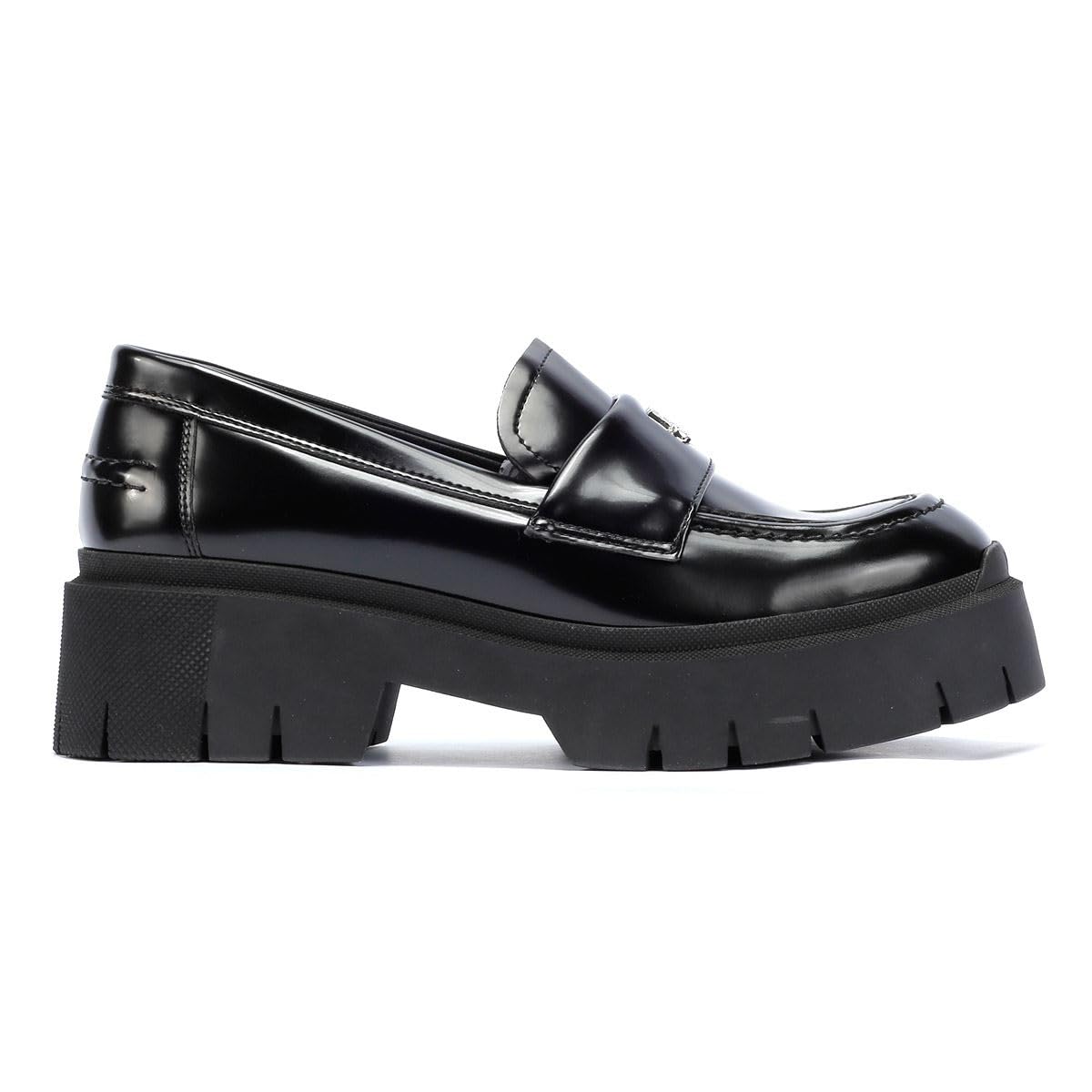 HUGO Kris_Loafer_BRPU, Mocasines Planos Mujer, Black, 41 EU