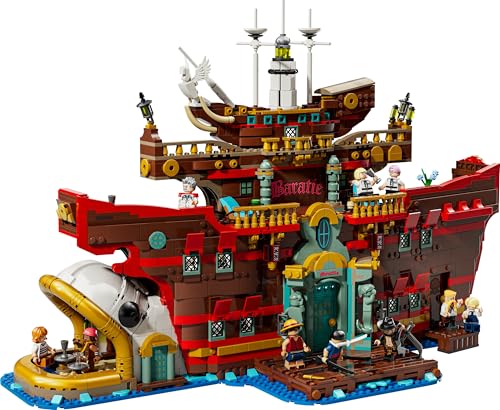 LEGO One Piece Restaurante Flotante Baratie - Maqueta de Barco para Adultos - Decoración Anime con Interior Detallado y 10 Minifiguras Inc. Luffy, Nami y Sanji - Regalo para Fans 75640