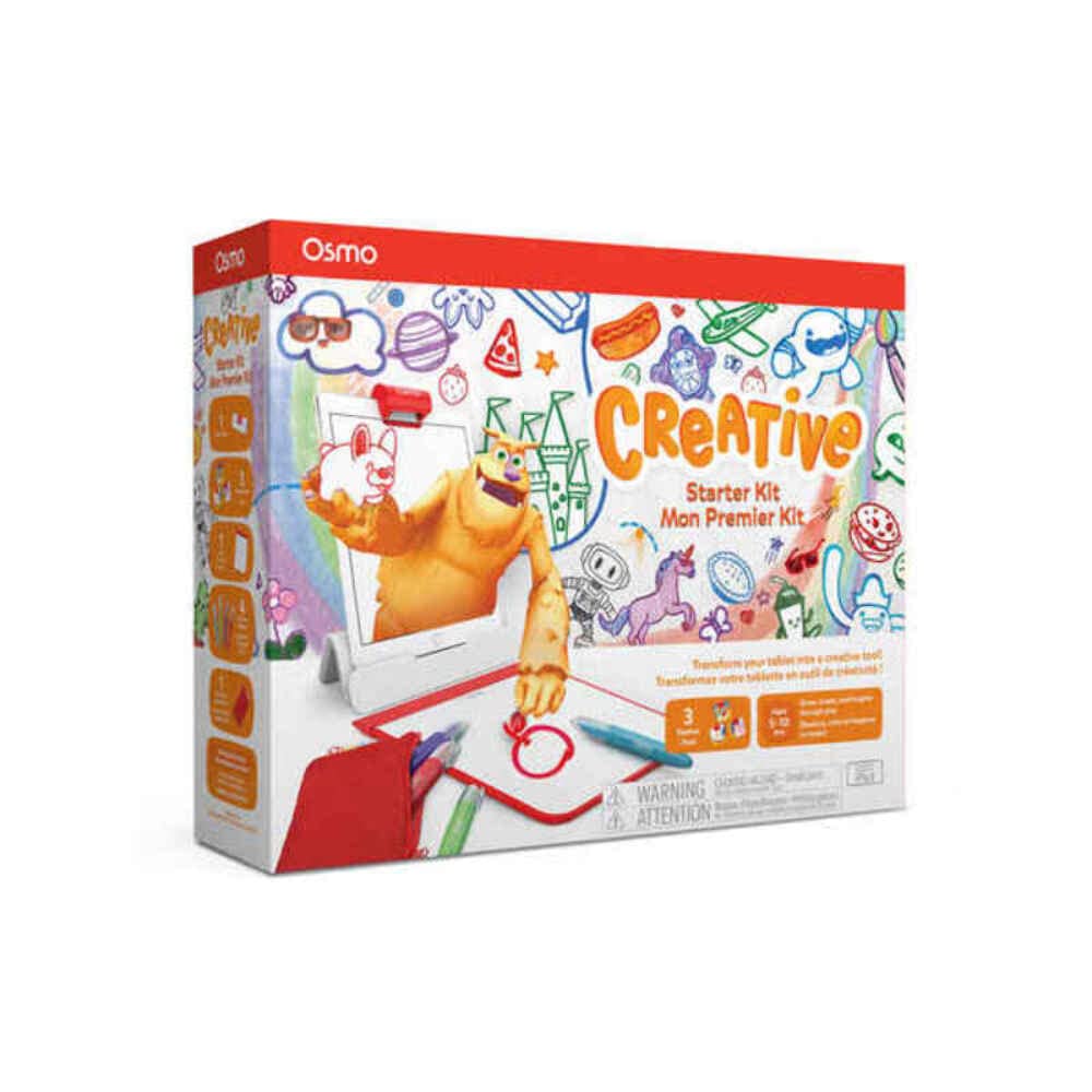 Osmo - Creative Starter Kit for iPad - 3 Educational Learning Games - Ages 5-10 - Drawing, Word Problems & Early Physics - Stem Toy Base Included