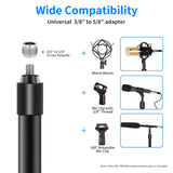 Neewer NW-7000 Brazo de Micrófono de Mano, Extensible de 3 Secciones con Adaptador de Tornillo de 3/8" & 3/8" a 5/8", Longitud Ajustable de 3 Pies a 8 Pies, Auxiliar