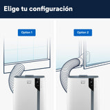 De'Longhi Pinguino PAC EX105+++, Aire Acondicionado Portátil con Tecnología EcoRealFeel, 10.000 BTU/h, 2,5kW, hasta 100m³, Función Deshumidificador y Ventilación, Clase A+++