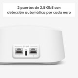 Router wifi de malla eero 7 de Amazon (último modelo): doble banda con Wi-Fi 7, compatible con velocidades de red de hasta 2,5 Gb/s y cobertura en hasta 560 m² (pack de 3)