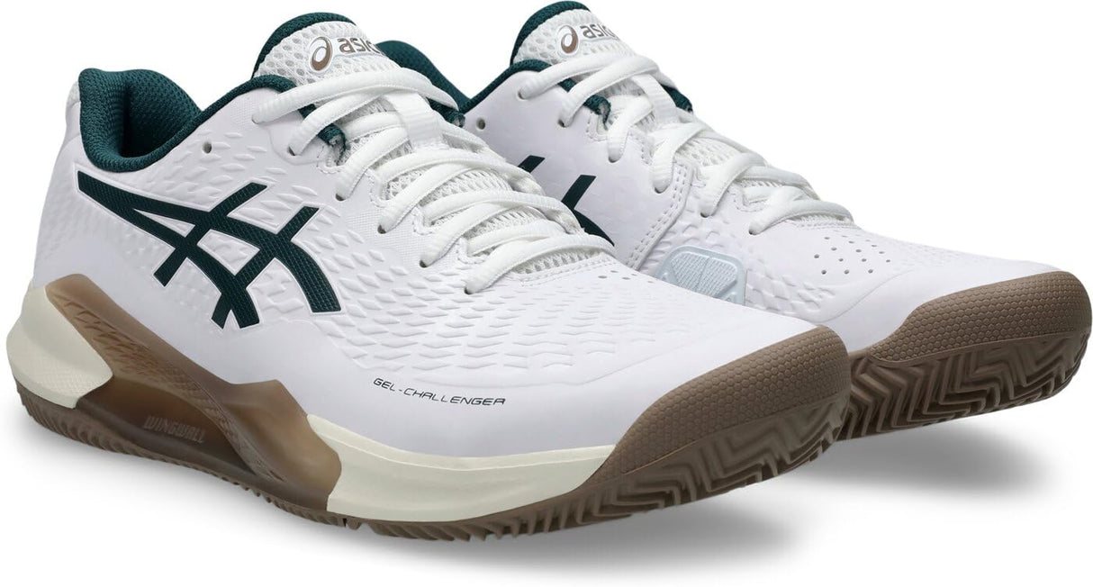 ASICS Gel-Challenger 14 Clay, Sneaker Hombre, Blanco/Verde SAJÓN, 40 EU