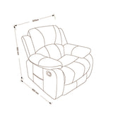 Astan Hogar Sillón Relax con Reclinación Manual (Sistema Pared Cero), Masaje Y Termoterapia, Modelo Ramón AH-AR30910CH