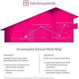 Telekom Speed Home WLAN Negro Repetidor WLAN de Alta Velocidad Wi-Fi 6 Doble Banda 2xLAN