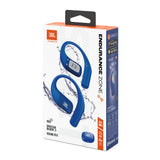 JBL Endurance Zone Auriculares Deportivos inalámbricos Abiertos True Wireless, diseño ergonómico de Gancho, OpenSound, 32 h de autonomía, Resistencia IP68, Google Finder, Azul