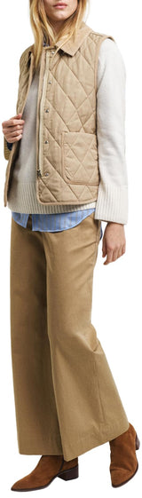 GANT VEST QUILTED WITH CORD DETALLES, caqui oscuro, XL