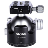 Rollei T7S Markt II - Trípode Profesional de 360 Grados con fricción, Capacidad de Carga de 26 kg, Escala para Tomas panorámicas y 2 Niveles de Burbuja, Incluye Placa de liberación rápida Compatible