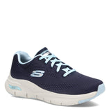 Skechers Arch Fit Big Appeal, Zapatillas Mujer, Navy Knit Mesh Lt Blue Trim, 39.5 EU
