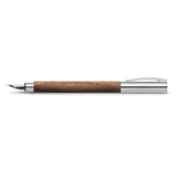 Faber-Castell 148580 Ambition - Pluma estilográfica (nogal, pluma, M, 1 unidad)