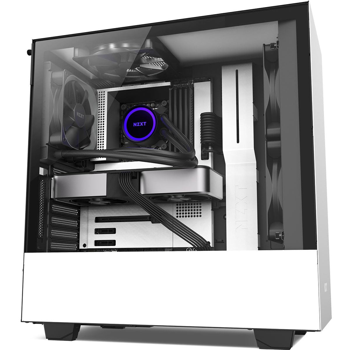 NZXT Kraken 120 - RL-KR120-B1 - Enfriador líquido de CPU AIO RGB - Silencioso y eficaz - Funcionamiento silencioso - LED RGB de anillo - Ventiladores de radiador Aer P de 120 mm (incluidos), color