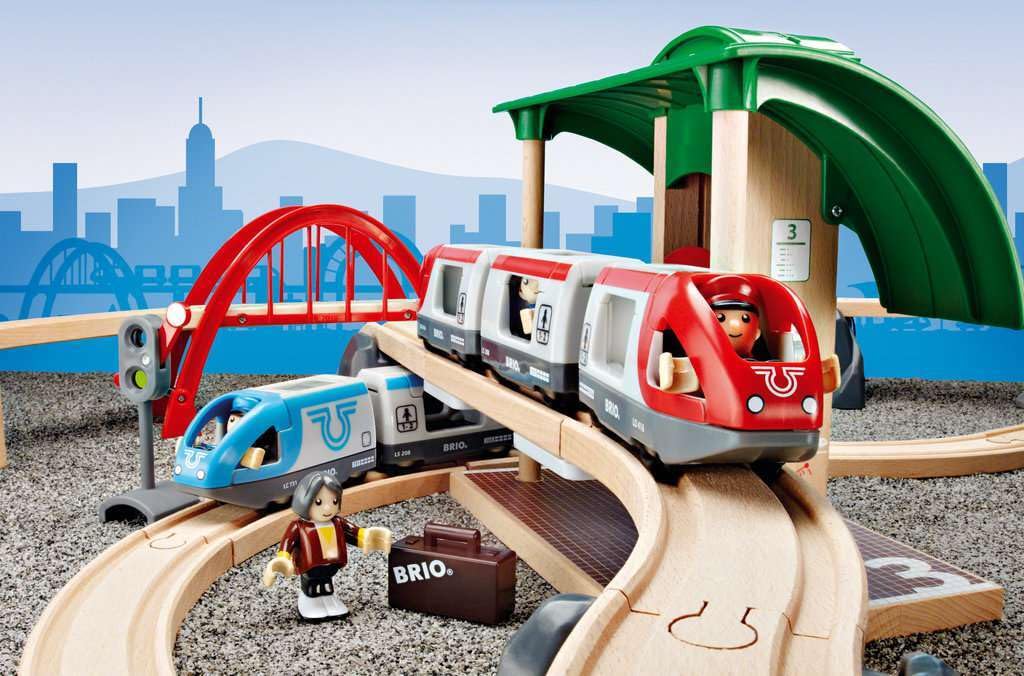 BRIO World - Set Ferrocarril con Cambio, Ferrocarriles, Set de Construcción de Madera, Tren Juguete, Juguetes Niños 3 Años o más, Juegos Educativos 3 Años