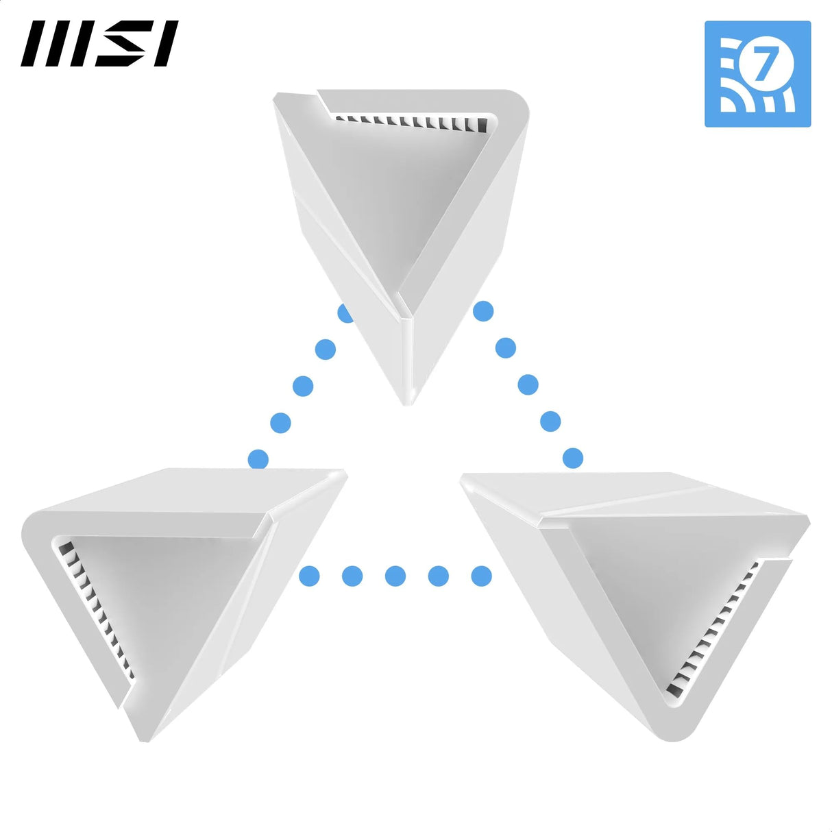 MSI Roamii BE Lite WiFi 7 Sistema de Red de Malla, Paquete de 2, Dual-Band, 3600 Mbps, 2.5G & Gigabit LAN, Cobertura para Todo el hogar, instalación fácil, Control Parental y Seguridad Avanzada