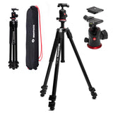 Manfrotto 290XTRA Trípode Cámara Aluminio con Rótula 496, 3 Secciones, 4 Ángulos, Cierres Rápidos, Placa Arca-Swiss, 10 kg, Bolsa, para DSLR, Cámaras sin Espejo y Compactas
