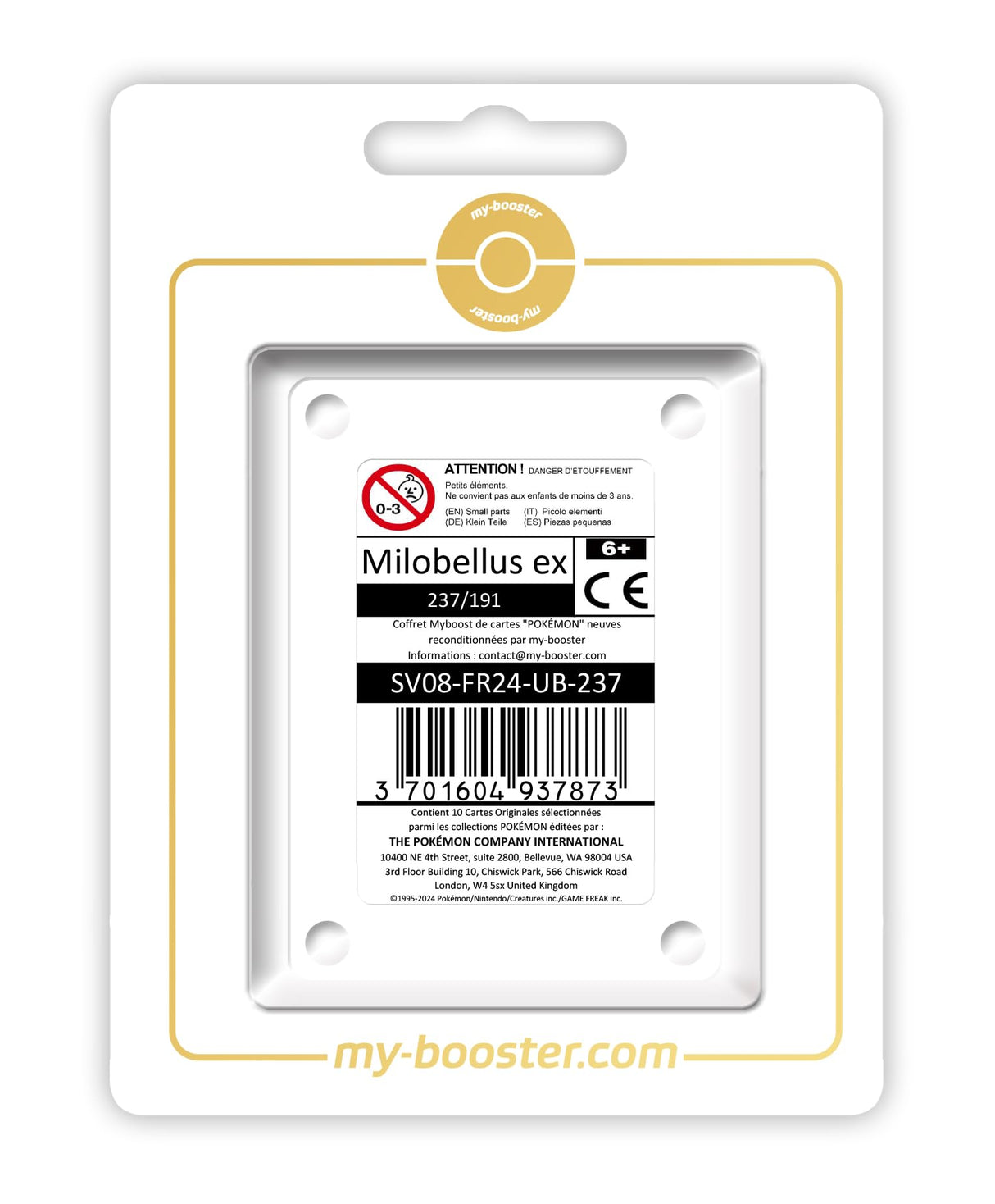 Milobellus ex (Milotic ex) 237/191 Alternativo Pokémon Gallery Secreta - Ultraboost X Écarlate et Violet 8 - Étincelles Déferlantes Box de 10 Cartas Pokémon Francés