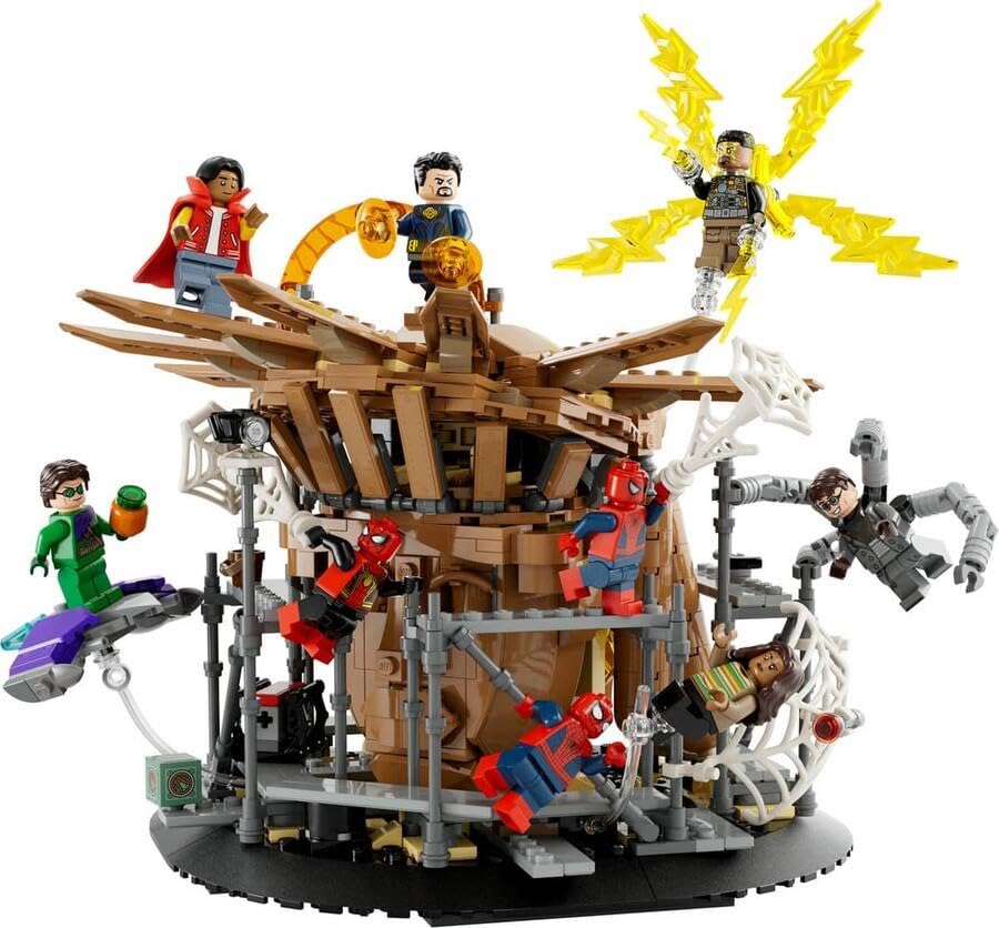 LEGO 76261 Marvel Batalla Final de Spider-Man, Recrea la Escena de No Way Home con 3 Minifiguras de Peter Parker, Duende Verde, Electro, Hombre de Arena, Ned, Dr Strange y MJ, Maqueta Coleccionable