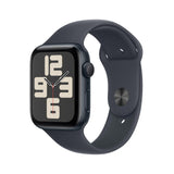 Apple Watch SE de 2.ª generación GPS Smartwatch con Caja de Aluminio en Medianoche de 44 mm y Correa Deportiva Medianoche - Talla S/M. Monitores de entreno y sueño y Resistencia al Agua