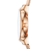 Skagen Freja reloj para mujer, movimiento de cuarzo con correa de acero o piel, Tono oro rosa y blanco, 26MM