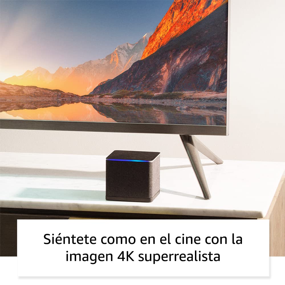 Amazon Fire TV Cube (Última generación) | Reproductor multimedia en streaming con control por voz a través de Alexa, Wi-Fi 6E y Ultra HD 4K