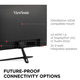 ViewSonic VX2428 24" 16:9 (23.8") 1920 x 1080 SuperClear® IPS, 165hz, 1ms MPRT, Freesync Premium, 2 HDMI, DisplayPort, Speakers
