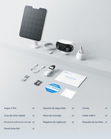 Reolink Argus 4 Pro, 4K Camara Vigilancia WiFi Exterior Solar, Visión Nocturna Verdadera en ColorX F1.0, Gran Angular de 180, 8MP Camara Seguridad con 2,4/5GHz Wi-Fi 6, Sin Cuotas